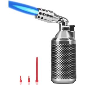 ولاعة شعلة بوتان قابلة لإعادة الملء، شعلة مطبخ معدنية فاخرة مع لهب وقفل أمان، شعلة لحام قابلة للتعديل للطهي، ولاعة، كريم برولي ولحام DIY (الغاز غير متضمن) in Kuwait