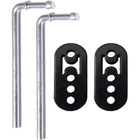 Exhaust Hanger Kit – 2 Pack 3/8" x 9.5" 90°Bend Exhaust Hanger Rods & 2 Pack 4-Hole Exhaust Rubber Hangers for Secure Mounting – Durable Exhaust System Mounting Solution