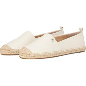 Lauren Ralph Lauren Women's Cameryn Iv Tumbled Leather Espadrille Loafer Flat