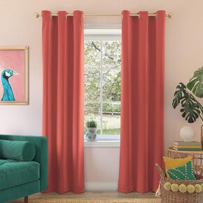 Sun Zero Riley Kids Bedroom Blease Blackout Grommet Curtain Plane ، 40 "× 95 ، غروب الشمس