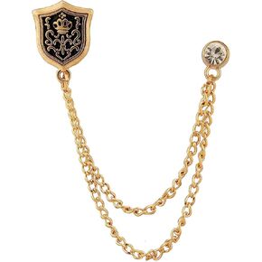 Shield And Stone Hat Pin, Lapel Pin, Cap Badge Accessories for Men