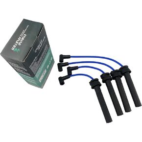 High Performance Racing Ignition Spark Plug Wires Compatible with Mini Cooper 1.6L L4 BMW W10B16A 2002-2008 Blue