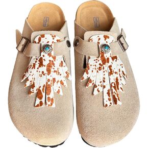 سحر الأحذية ل birkenstock السدادات ، وملحقات الديكور ل Boston Clog مسجى الأحذية مسجلة Slog Suede Cork Clog Potato Shoes Men (No Shoes)