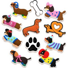 Dachshund Shoe Decoration Charms, Animals Dogs Charms Accessories for Shoes, Bracelets, Wristbands, Bags and Sandals – Gift for Birthdays, Parties, Holidays, Kids, Teens, and Adults.
