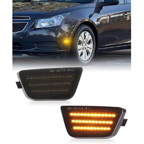 مجموعة الضوء الجانبية LED ، مصابيح الوفير الأمامية Fender متوافقة مع Chevy Cruze 2011 2012 2013 2014 ، سائق العدسة المدخنة/الأضواء البيضاء الجانبية ، 2pcs