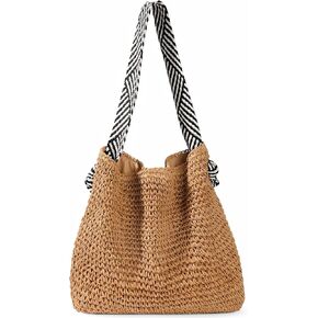 Straw Beach Bags for Women - Summer Straw Bag for Women Shoulder Handbags, Tote Bag Woven