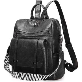 Backpack Purse for Women Fashion Ladies Womens Backpack PU Leather Convertible Travel Shoulder Bags Handbag Brown