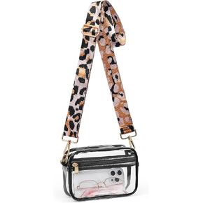 Hulisen Clear Crossbody Bag Stadium معتمدة ، محفظة واضحة للنساء ، حقيبة يد كتف الرسول الشفافة