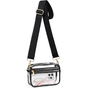 Hulisen Clear Crossbody Bag Stadium معتمدة ، محفظة واضحة للنساء ، حقيبة يد كتف الرسول الشفافة in Kuwait