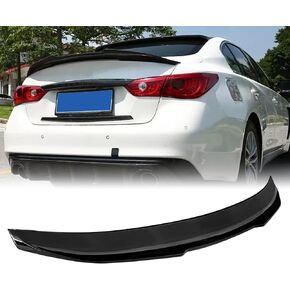 Rear Spoiler for Infiniti Q50 2014-2024 4 Door Sedan PSM Style Rear Trunk Spoiler Lip Tail Wing Glossy Black (PSM Style Glossy Black)