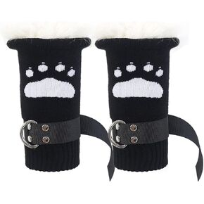 Cat Paw Crawl Glove Fingerless Mittens Faux Fur Bear Paw Mittens Halloween Christmas Costume Accessories