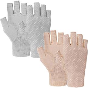 Fingerless Sun Protection Gloves, Sun Gloves UV Protection Glove for Women Girls Driving Cycling Summer