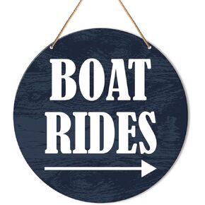 Lake House Wall Decor, Summer Lake Round Hanging Sign Decor Lake Life Wall Decorations Entryway Wood Sign for Front Door, Porch, Home, Outdoor, Housewarming Gift for Lake House, Boat Rides