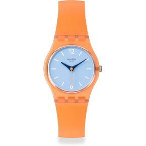 Swatch Womens Casual Orange Watch Plastic Quartz View from a Mesa