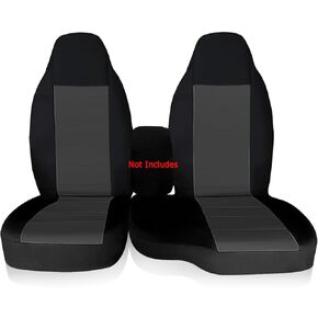 Car Seat Cover Fit for Ford Ranger 2004-2012 60/40 Highback, 2 PCS Front Car Seat Covers for 2004 Ford Ranger Seat Covers,Breathable Cotton Replacement Seat Covers,Deep Grey in Kuwait