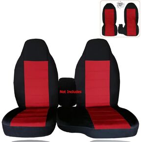 Car Seat Cover Fit for Ford Ranger 2004-2012 60/40 Highback, 2 PCS Front Car Seat Covers for 2004 Ford Ranger Seat Covers,Breathable Cotton Replacement Seat Covers,Deep Grey
