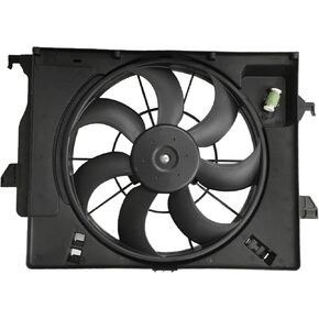 PartsFlow Radiator Cooling Fan Assembly for 2012 2013 2014 2015 Hyundai Accent/Veloster for 2012 2013 Kia Rio 620-442