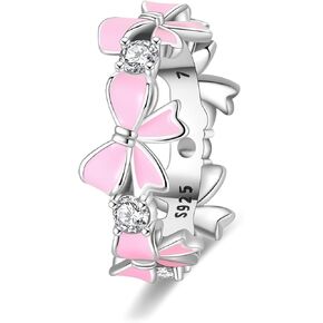 925 Sterling Silver Rings for Women | Elegant Dainty Hoop & Band Rings with 5A Cubic Zirconia | Daily Wear Jewelry with Gift Bag (Sizes 6-9)