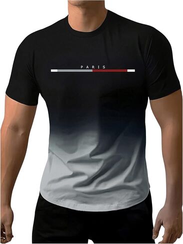 Soly Hux Men Graphic Tee Letter Print Printruient Tradian in Kuwait