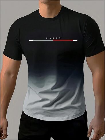 Soly Hux Men Graphic Tee Letter Print Printruient Tradian in Kuwait