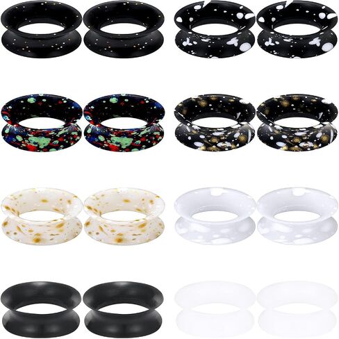 Lcolyoli 00 Gauges Silicone Gauges 00g Plaus 0g Gauges for Ears 0 Gauge Earrings for Men Flexible Ear Tunnels Plugs Stretchers Expander Double Flared Flesh Ear Piercing Jewelry for Women Men in Saudi Arabia
