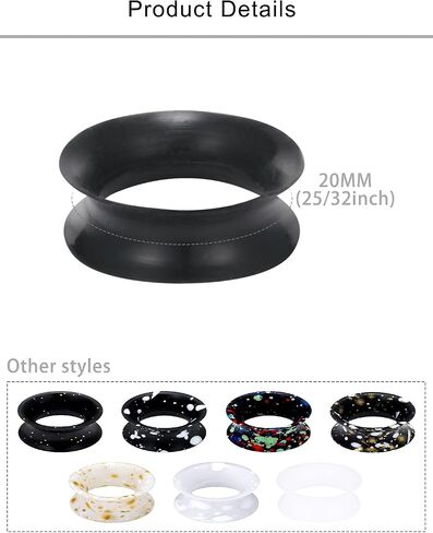 Lcolyoli 00 Gauges Silicone Gauges 00g Plaus 0g Gauges for Ears 0 Gauge Earrings for Men Flexible Ear Tunnels Plugs Stretchers Expander Double Flared Flesh Ear Piercing Jewelry for Women Men in Saudi Arabia
