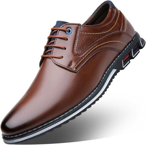 Men's Dress Oxfords Shoes Business Formal Shoes Casual Loafers Shoes Comfortable Lightweight Derby Sneakers Black in Saudi Arabia