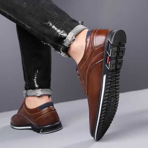 Men's Dress Oxfords Shoes Business Formal Shoes Casual Loafers Shoes Comfortable Lightweight Derby Sneakers Black in Saudi Arabia