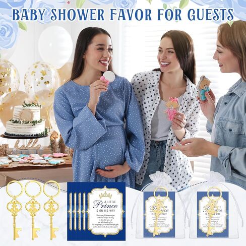 50 Sets Baby Shower Favors for Guests Bottle Opener Keychain Gold Crown Bottle Openers A Little Princess Is on Her Way Cards Crown Party Favors Baby Shower Souvenir for Girls Baby Shower Party in Saudi Arabia