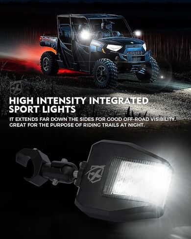 Xprite UTV العرض الجانبي للمرايا ، الألومنيوم الثقيل مع مصابيح LED SPOT LIGH in Saudi Arabia