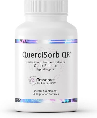 Tesseract Medical Research QuerciSorb QR Immune Support Supplement, Quick Release Quercetin, Supports Immune Function and Overall Health* Hypoallergenic, 400 mg, 90 Capsules in Kuwait