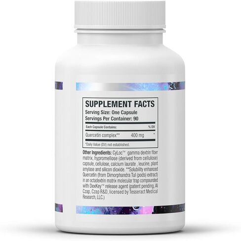 Tesseract Medical Research QuerciSorb QR Immune Support Supplement, Quick Release Quercetin, Supports Immune Function and Overall Health* Hypoallergenic, 400 mg, 90 Capsules in Kuwait