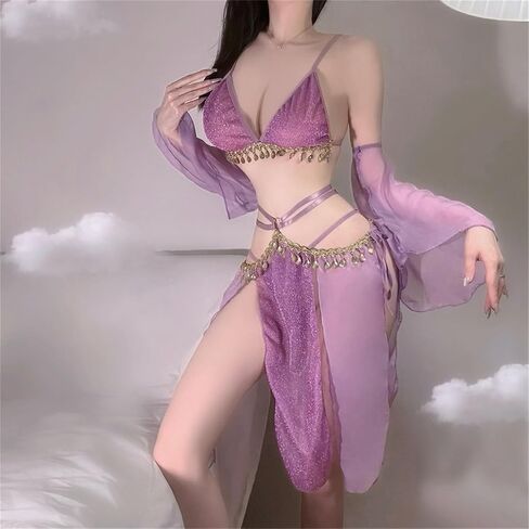 SINROYEE Women Sexy Cosplay Lingeries Anime Maid Dress Halloween Chinaese Classical Cosplay Princess Dancer Outfit in Saudi Arabia