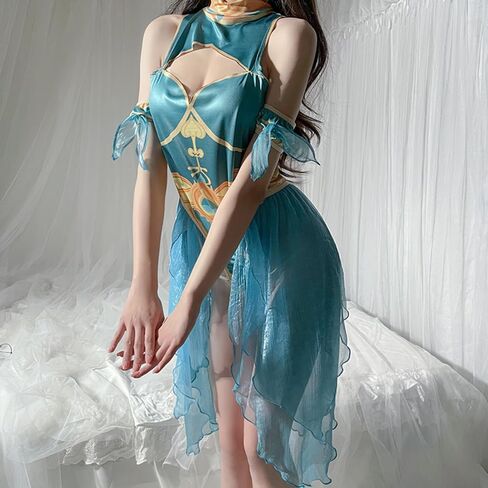 SINROYEE Women Sexy Cosplay Lingeries Anime Maid Dress Halloween Chinaese Classical Cosplay Princess Dancer Outfit in Saudi Arabia