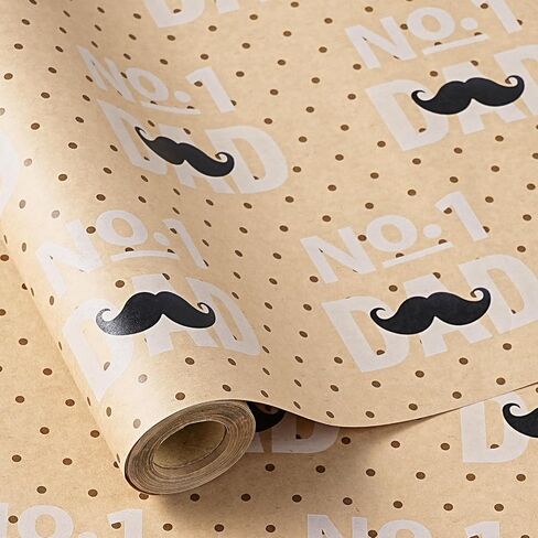 RUSPEPA Scented Father's Day Wrapping Paper - Mini Roll - Watch Pattern with Fragrance for Holiday, Party and More - 17 inches x 16.4 feet in Saudi Arabia