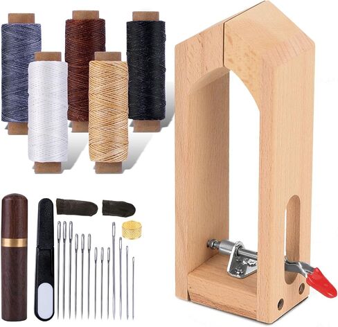 QMNNMA 102PCS Leather Working Tools Leather Tool Kit with Custom Storage Bag, Leather Carving Tools Leather Working Kit for Sewing Carving Cutting Punching Stamping in Kuwait