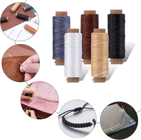QMNNMA 102PCS Leather Working Tools Leather Tool Kit with Custom Storage Bag, Leather Carving Tools Leather Working Kit for Sewing Carving Cutting Punching Stamping in Kuwait