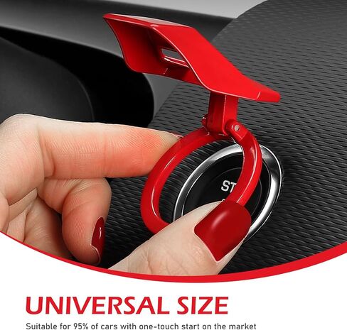 Push Start Button Cover, Zinc Alloy Car Engine Start Stop Button Cover Protector, Motorcycle Ignition Key Switch Cover, DIY Car Interior Decor, Universal for SUV Sedan Motorcycle(Carbon Fiber) in Saudi Arabia