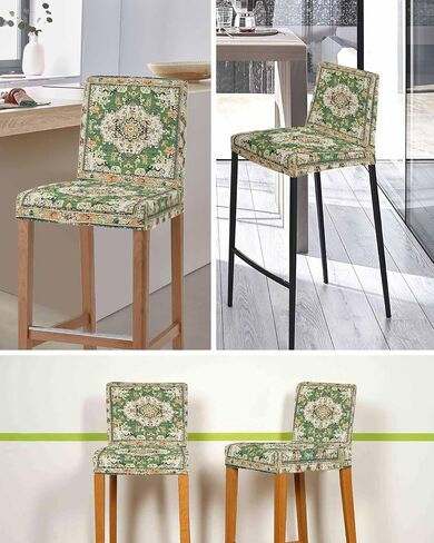 Sage Green Bar Broom أغطية مع ظهورهم مجردة Artractlor Art Stretch Bar Bar Bar Cover Cover Cover Cover Closts Counter Counter Counter Croof High Coves for Pub Dining Room من 2 in Kuwait