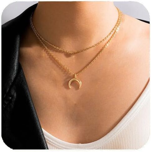 Gold Charm Necklace For Women Star Pearl Charms Pendant Neckalces Dainty 14K Gold Plated Summer Beach Ocean Jewelry Gifts in Kuwait