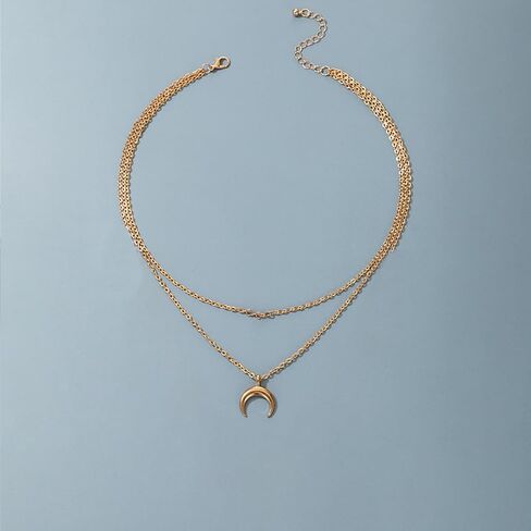 Gold Charm Necklace For Women Star Pearl Charms Pendant Neckalces Dainty 14K Gold Plated Summer Beach Ocean Jewelry Gifts in Kuwait