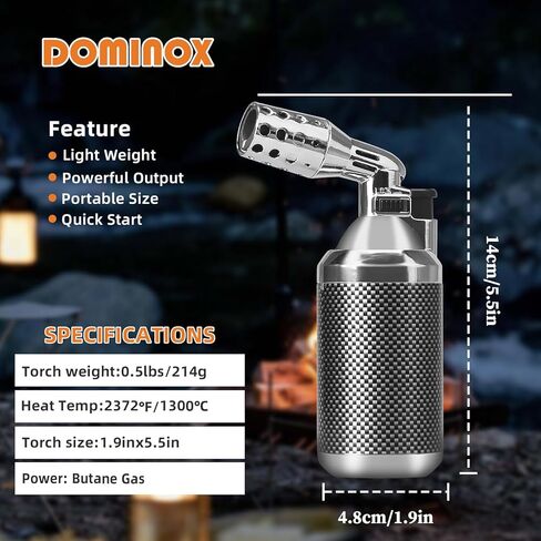 ولاعة شعلة بوتان قابلة لإعادة الملء، شعلة مطبخ معدنية فاخرة مع لهب وقفل أمان، شعلة لحام قابلة للتعديل للطهي، ولاعة، كريم برولي ولحام DIY (الغاز غير متضمن) in Kuwait