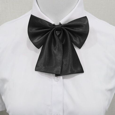 Bow Tie for Women Adjustable Pre-tied Womens Bow Tie, Solid Color Bowtie for Women Accessory School Office Casual in Kuwait
