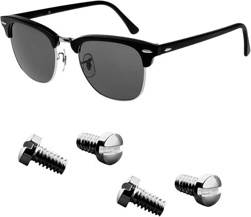 Ray Ban RB3507 RB2716 RB3016 Clubmaster استبدال العدسات الجانبية البراغي 4 مع مفك البراغي 1 (مسامير الذهب ، الجانب الخلفي) in Kuwait