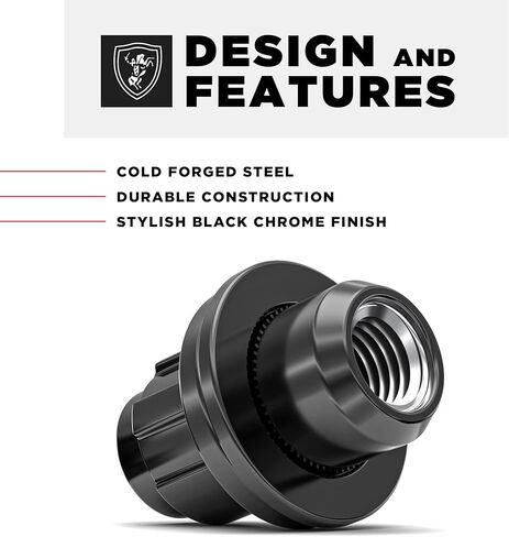 White Knight M12x1.25 Wheel Locks for Select Nissan and Infiniti. Chrome Med Mag with Washers, 45600AM - 4 Pack in Kuwait