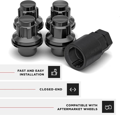 White Knight M12x1.25 Wheel Locks for Select Nissan and Infiniti. Chrome Med Mag with Washers, 45600AM - 4 Pack in Kuwait