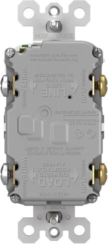 Legrand radiant 2097WCCD12 20 Amp GFCI Self Test Decorator Duplex Outlet, White (1 Count) in Saudi Arabia
