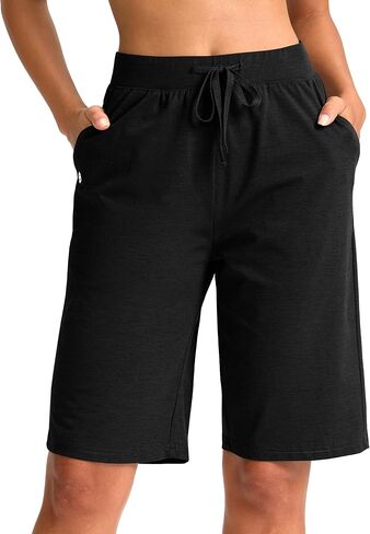 G Gradual Women's Bermuda Shorts 11" Knee Length Long Comfy Drawstring Walking Shorts for Women with Deep Pockets in Saudi Arabia
