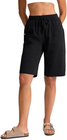 G Gradual Women's Bermuda Shorts 11" Knee Length Long Comfy Drawstring Walking Shorts for Women with Deep Pockets in Saudi Arabia