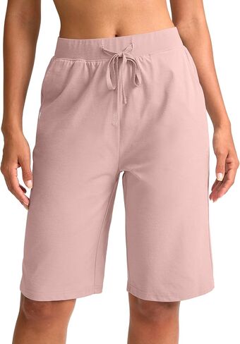 G Gradual Women's Bermuda Shorts 11" Knee Length Long Comfy Drawstring Walking Shorts for Women with Deep Pockets in Saudi Arabia